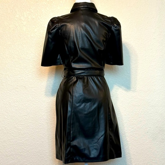 NWT DKNY Faux Leather Dress - Picture 4 of 8